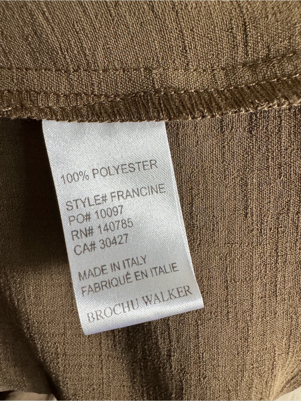 Brochu Walker Francine Dress – Olive/Taupe Sleeveless Smocked Midi Dress Size M - Picture 7 of 8